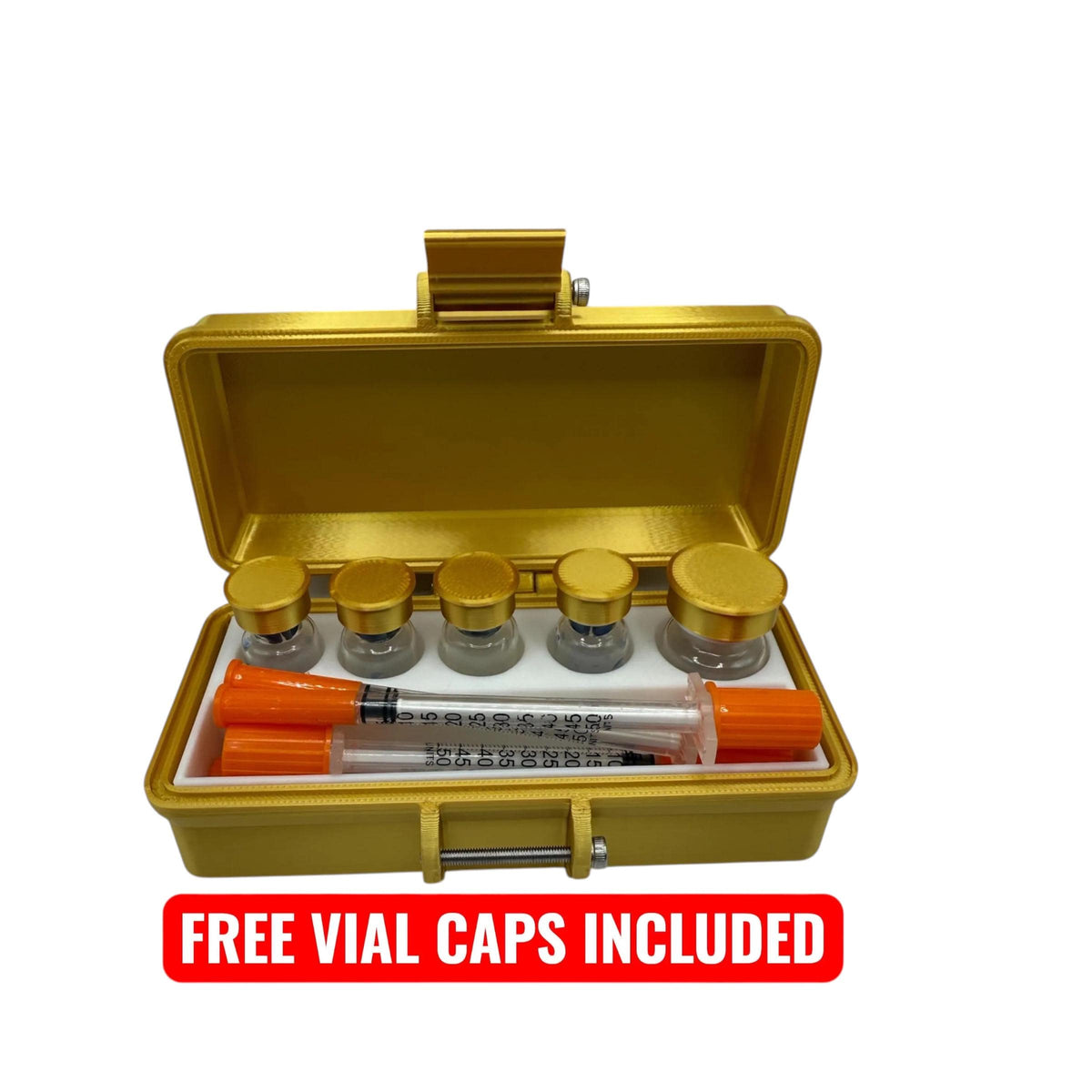 Peptides travel case Slim And Portable Organizer FREE VIALS CAPS included