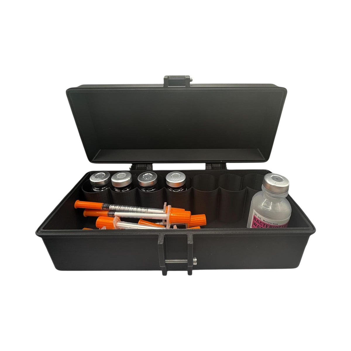 Peptide case Storage Box For Travel & syringe holder container carrying case organizer for 10ml vial
