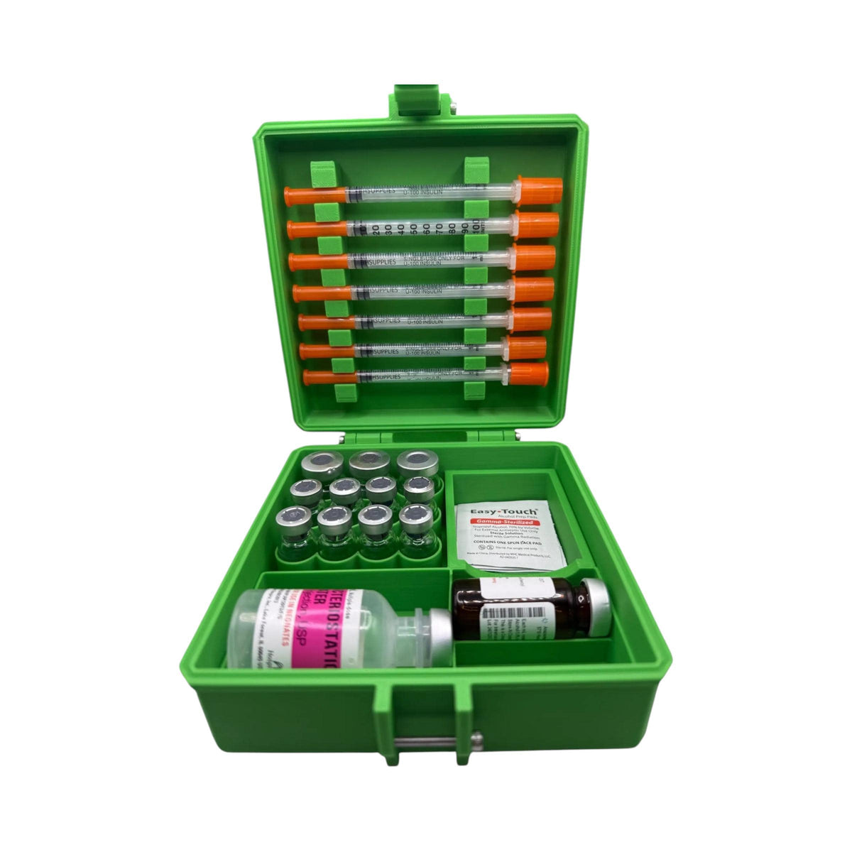 Peptide case Storage Box For Travel & Alcohol Pads Organizer for Peptides, Insulin, TRT, Botox,  Insulin