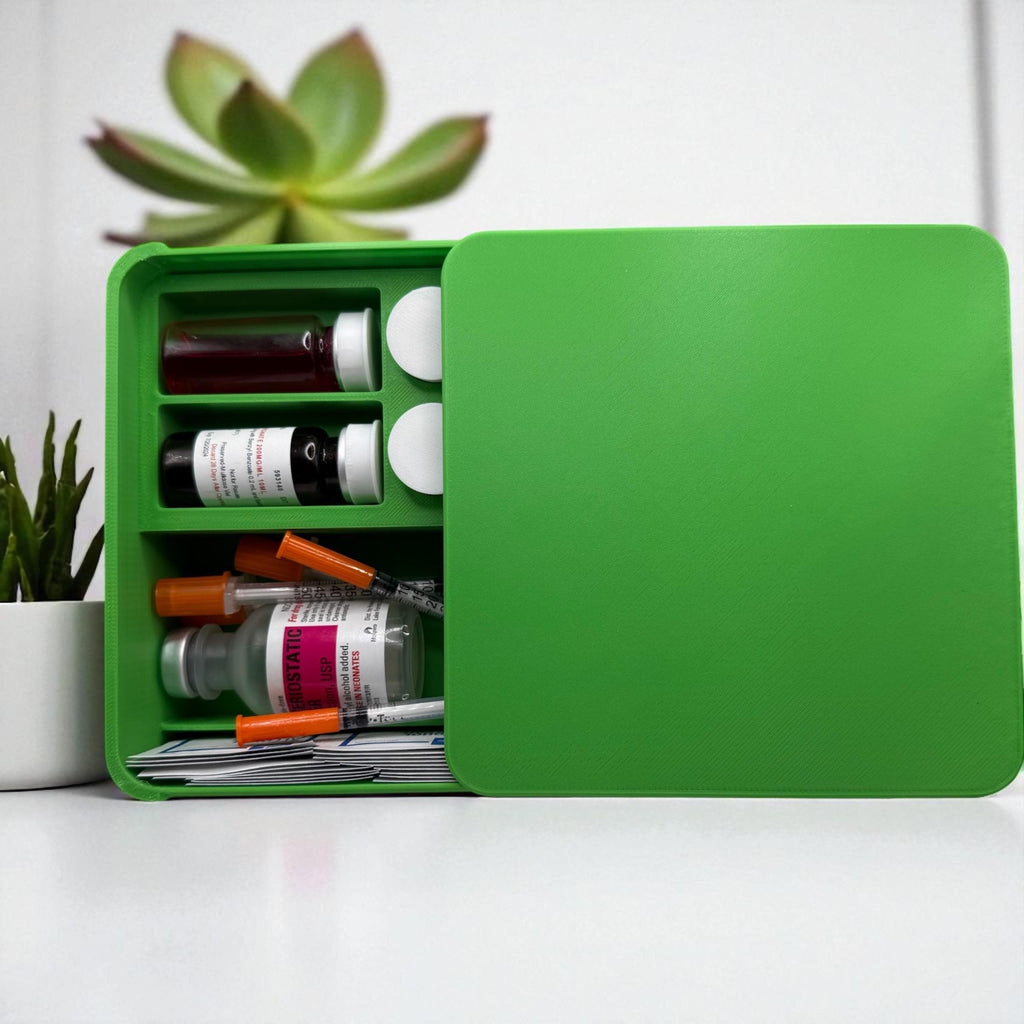 Peptides travel case, vials organizer for 3ml, 5ml and 10ml vials like glp1 glow tesamorelin reta lemon bottle or lipoc