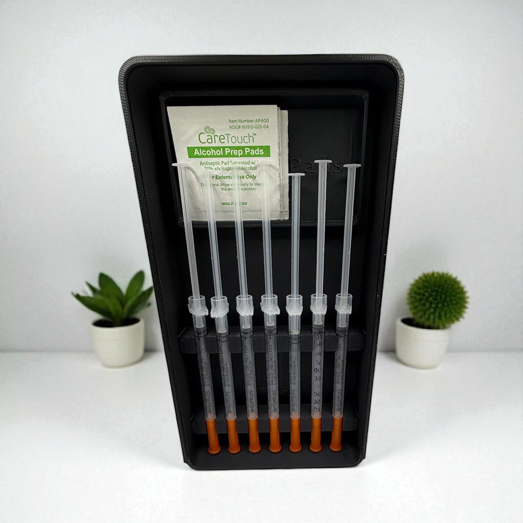 Syringe Storage Case Preloaded| Insulin, Peptides, Travel Organizer Prefilled