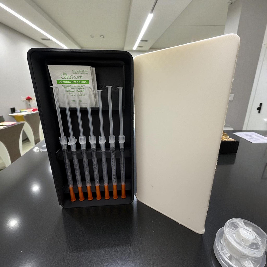 Syringe Storage Case Preloaded| Insulin, Peptides, Travel Organizer Prefilled