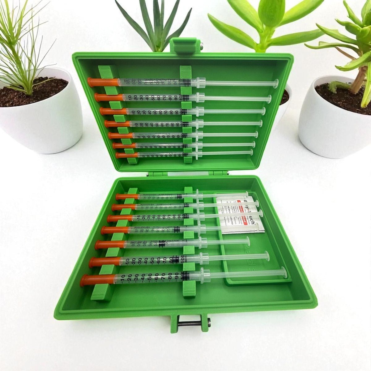 Preloaded syringe  storage case  holds 14 syringes for botox, filler, trt insulin & peptides syringe holder great for doctors and estheticia
