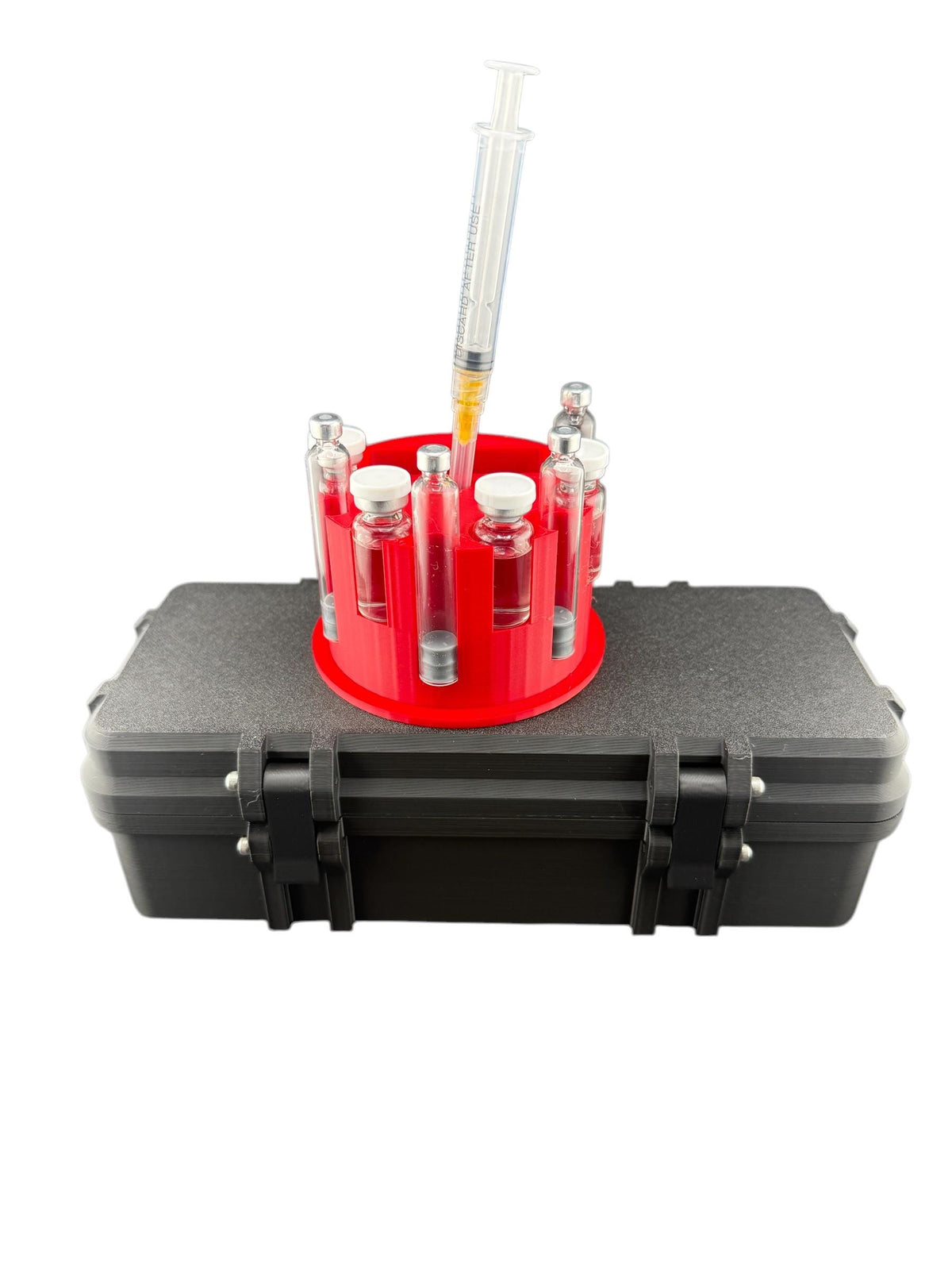 Peptide Vial & Pen Cartridge Storage Case Holder – Holds 15x3ml Cartridges and 30x3ml Peptides Vials