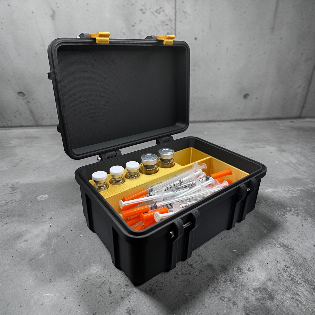 Peptides  case storage organizer and syringe holder pefect for trt, botox, filling insulin