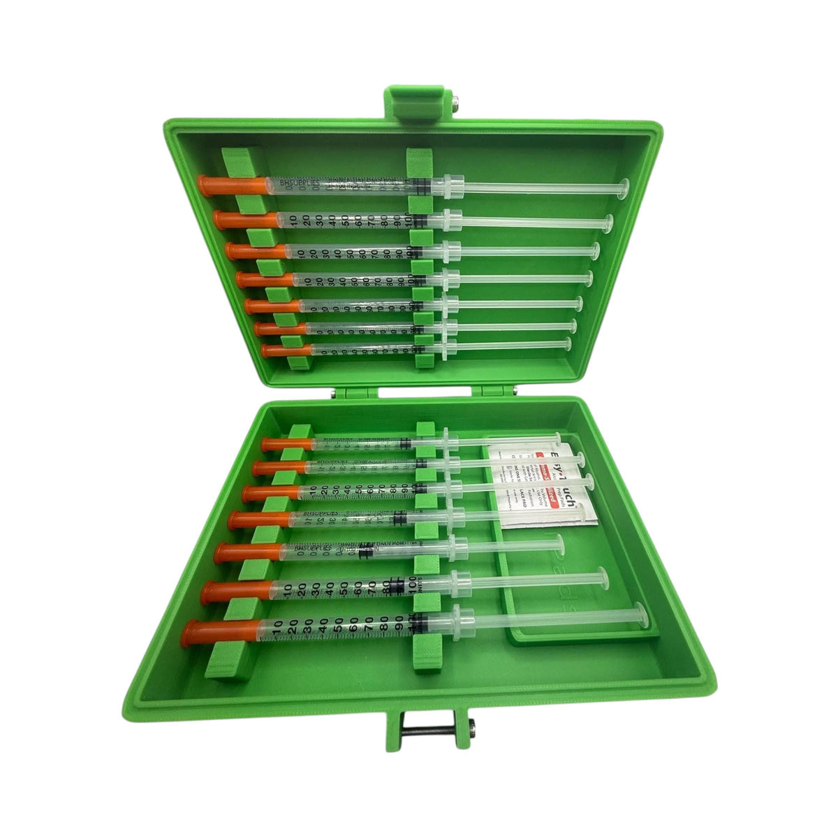 Preloaded syringe  storage case  holds 14 syringes for botox, filler, trt insulin & peptides syringe holder great for doctors and estheticia