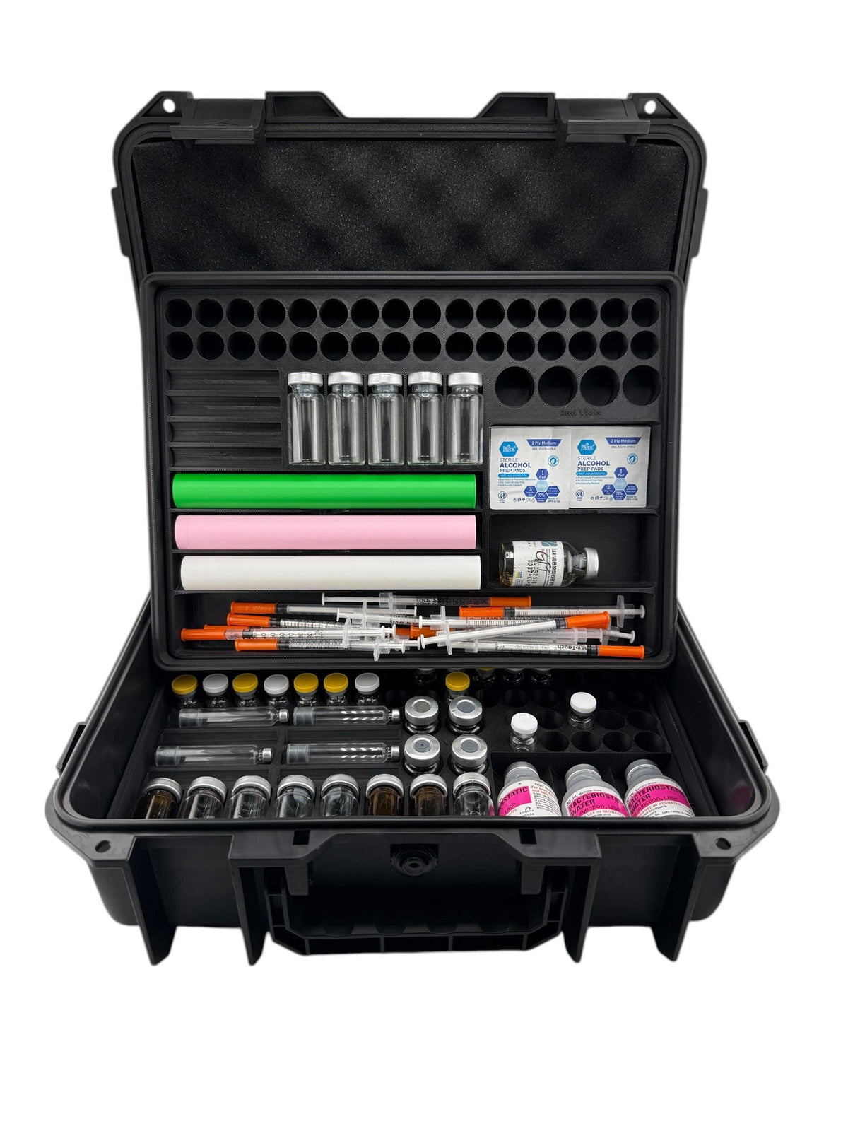 Peptide & Vial Storage Case Organizer – Pen And Cartridge Case Holder, Large Capacity Multiple Vials, Syringes and Supplies