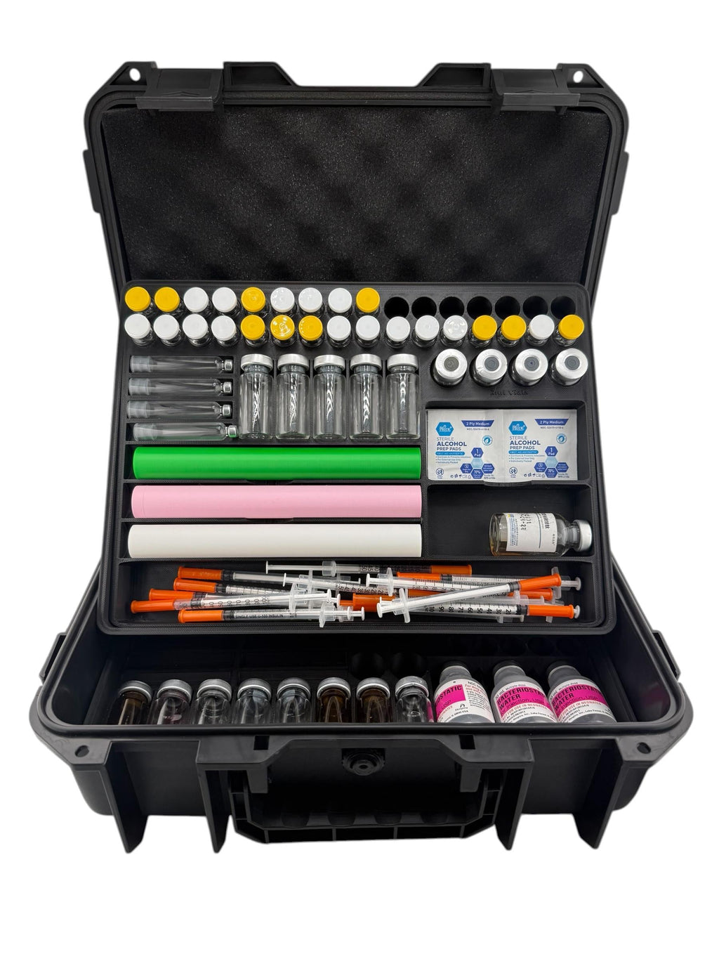 Peptide & Vial Storage Case Organizer – Pen And Cartridge Case Holder, Large Capacity Multiple Vials, Syringes and Supplies
