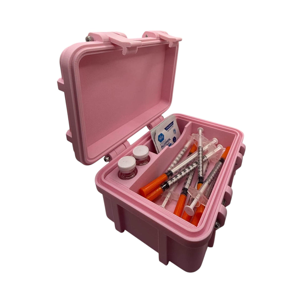 Peptide vial storage container box portable organizer for travel free vials caps included