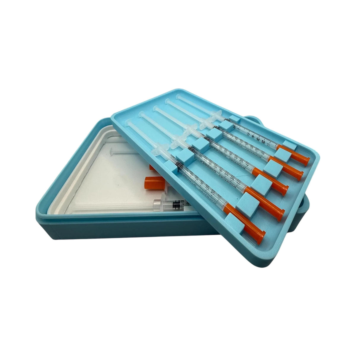 Syringe Holder Travel Case Peptides TRT,  Case for New or Preloaded Syringes, Botox, Filler, TRT Insulin & Peptides Syringe Holder.
