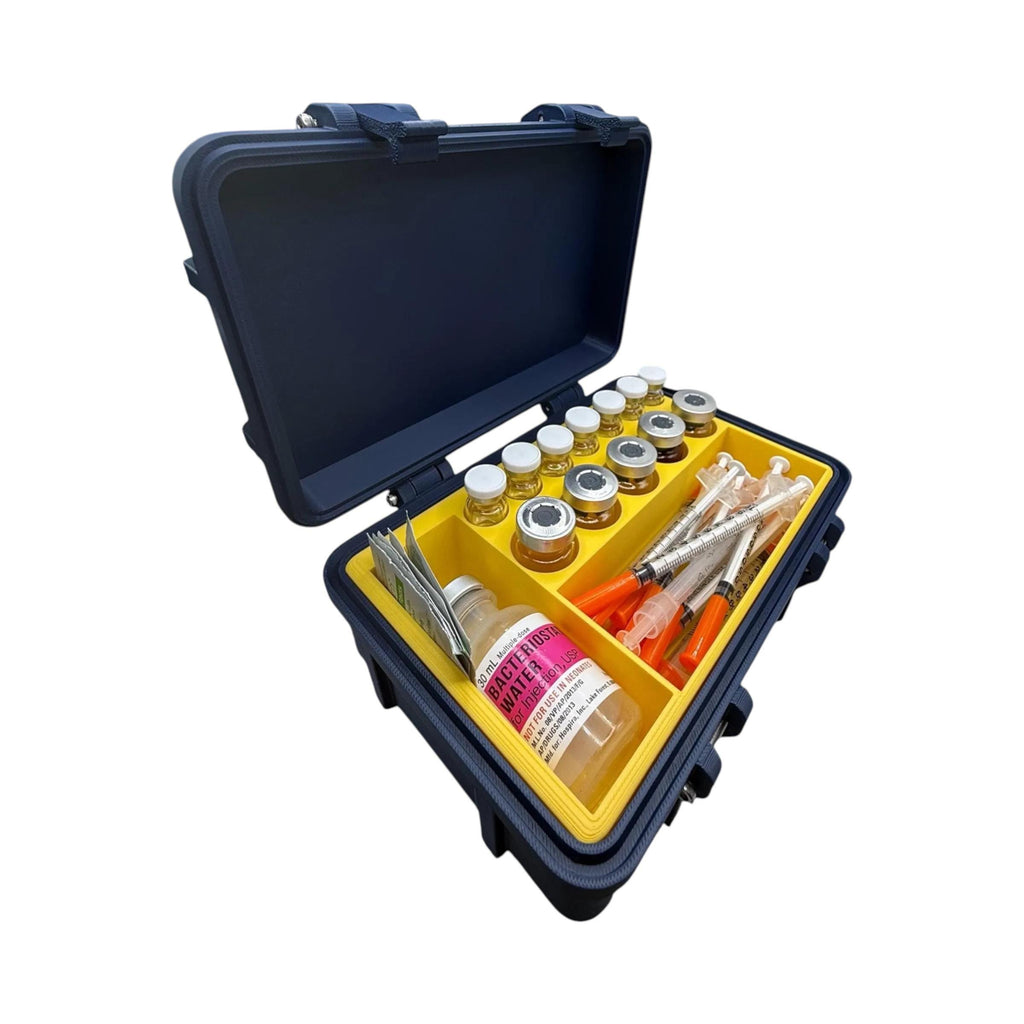 Peptide case Storage Box For Travel, syringe holder and  vials organizer for 3ml, 5ml or  10ml vials