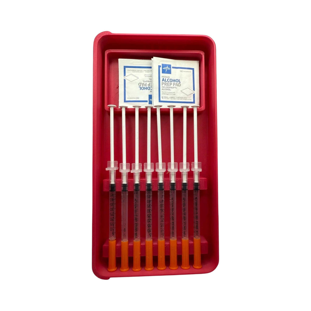 Syringe Storage Case Preloaded| Insulin, Peptides, Travel Organizer Prefilled