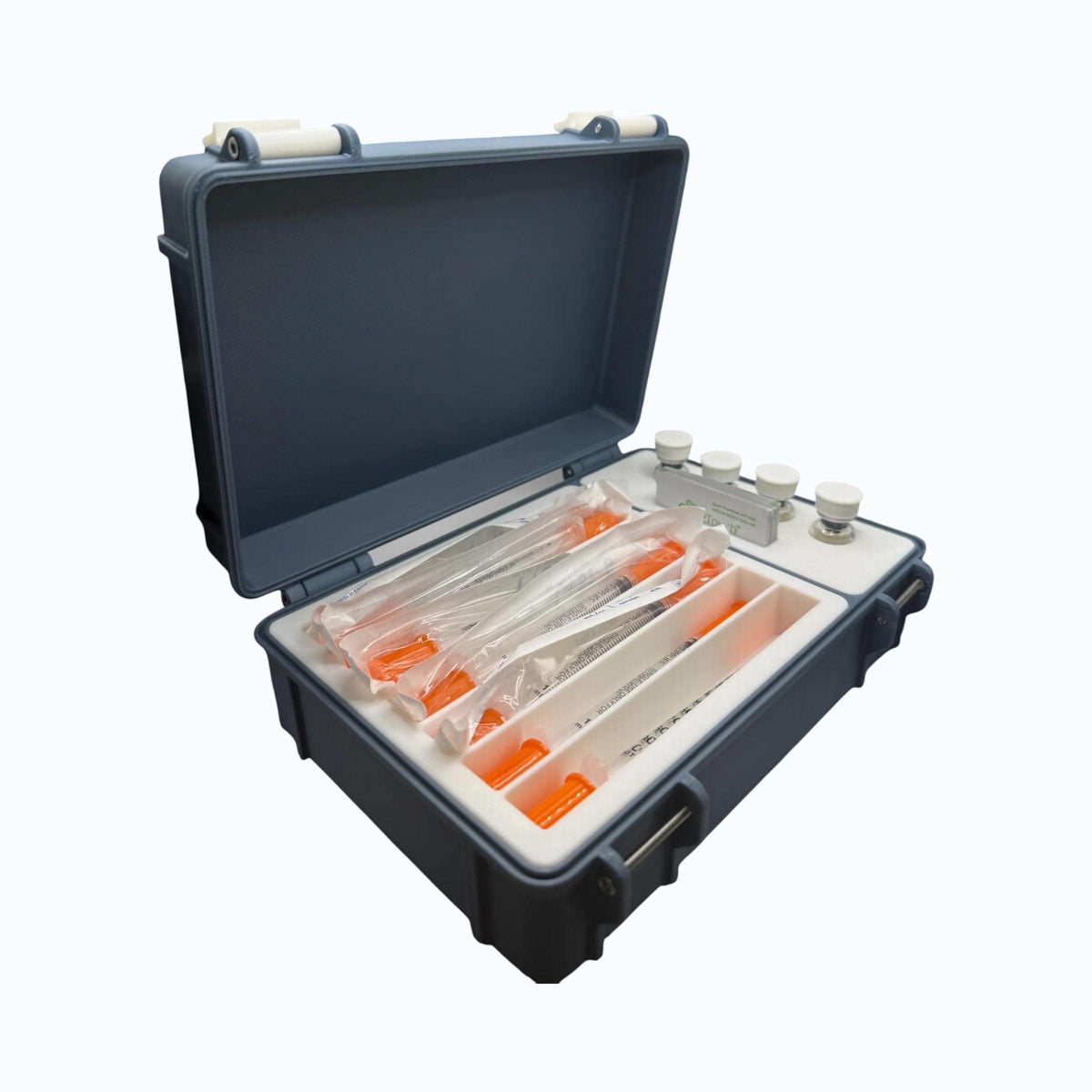 Peptide case Storage Box Vial Holder, syringe holder for 3ml vials and insulin syringe