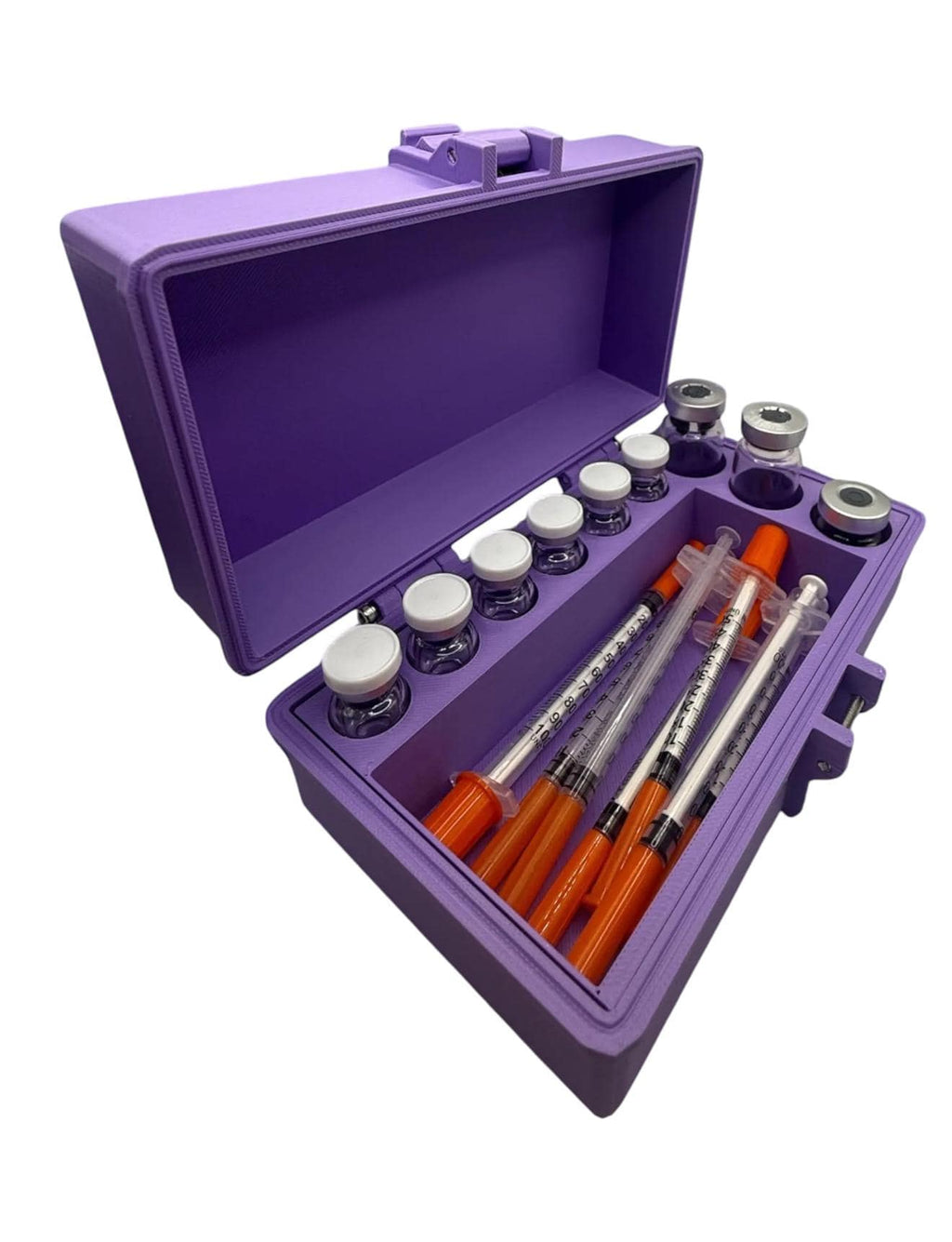 Mix peptide vial  case storage, syringe holder vials organizer for 3ml, 5ml or 10ml vial  like glp1 glow tesamorelin reta