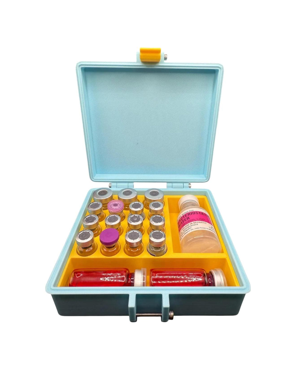 Peptide storage vial storage case, vials organizer for 3ml and 5ml and 10 ml vials like glp1 glow tesamorelin, lipoc or reta