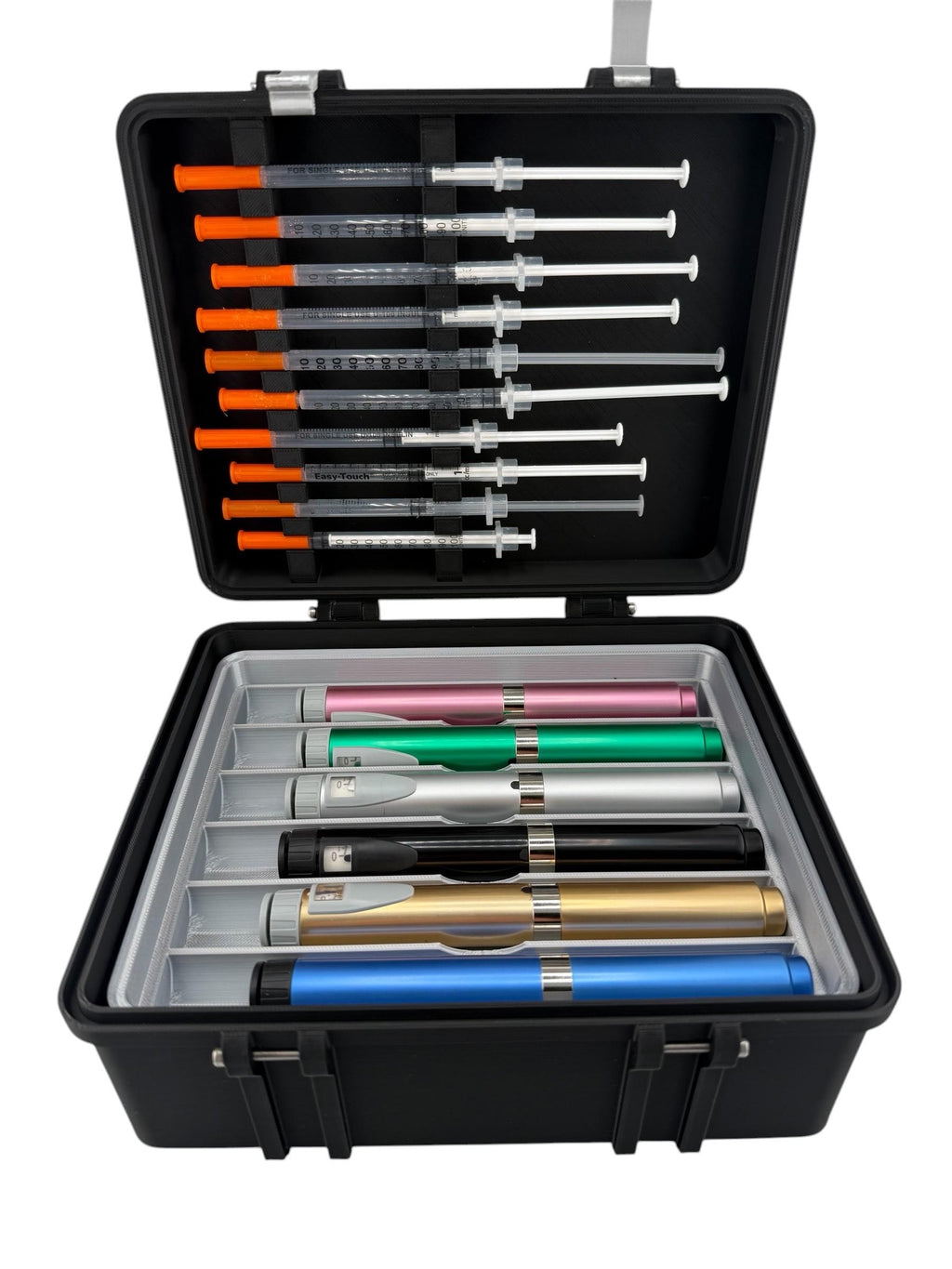 Peptide Pen Injector Case Storage And Loaded Prefilled Syringe Holder