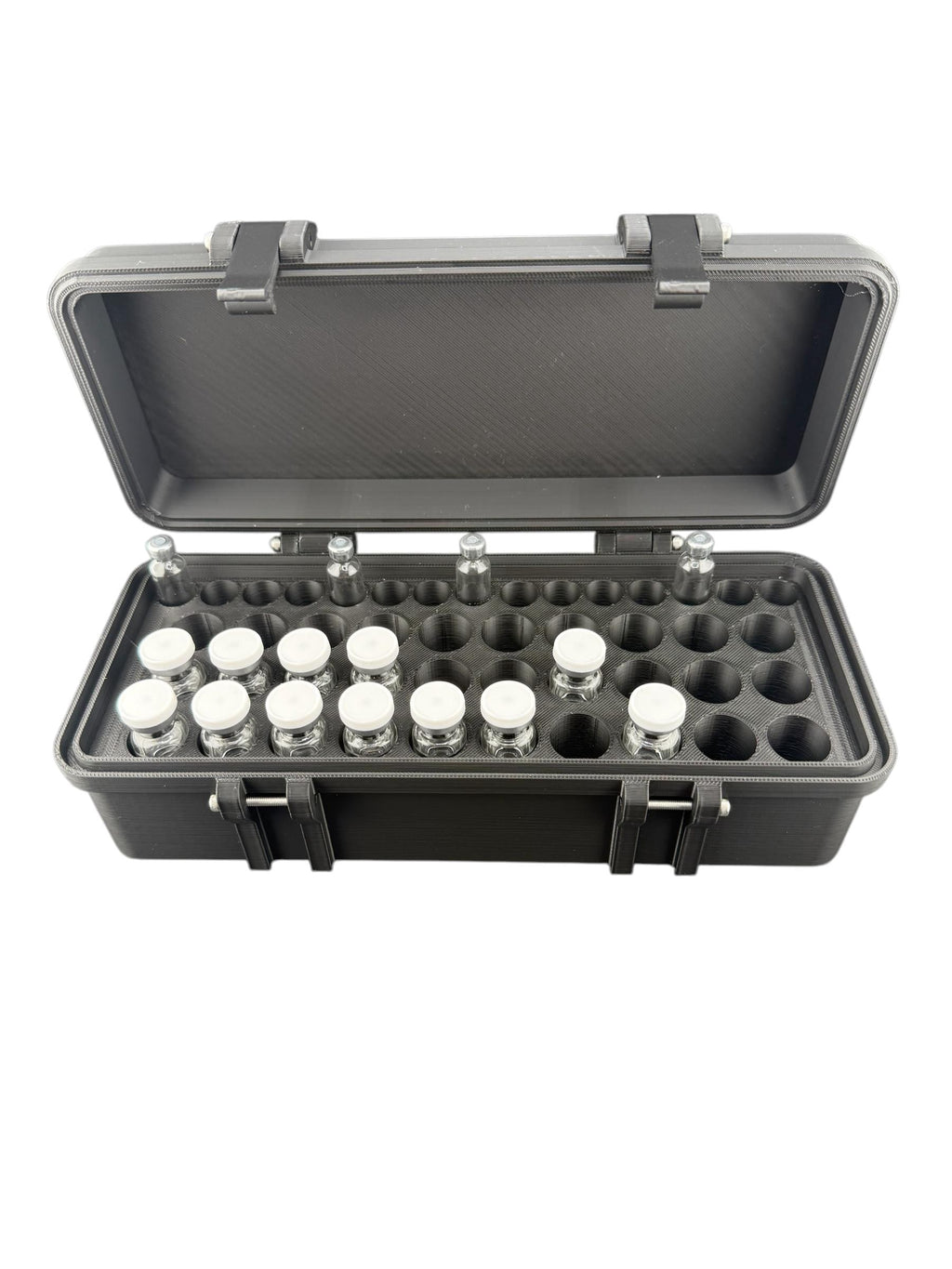 Peptide Vial & Pen Cartridge Storage Case Holder – Holds 15x3ml Cartridges and 30x3ml Peptides Vials