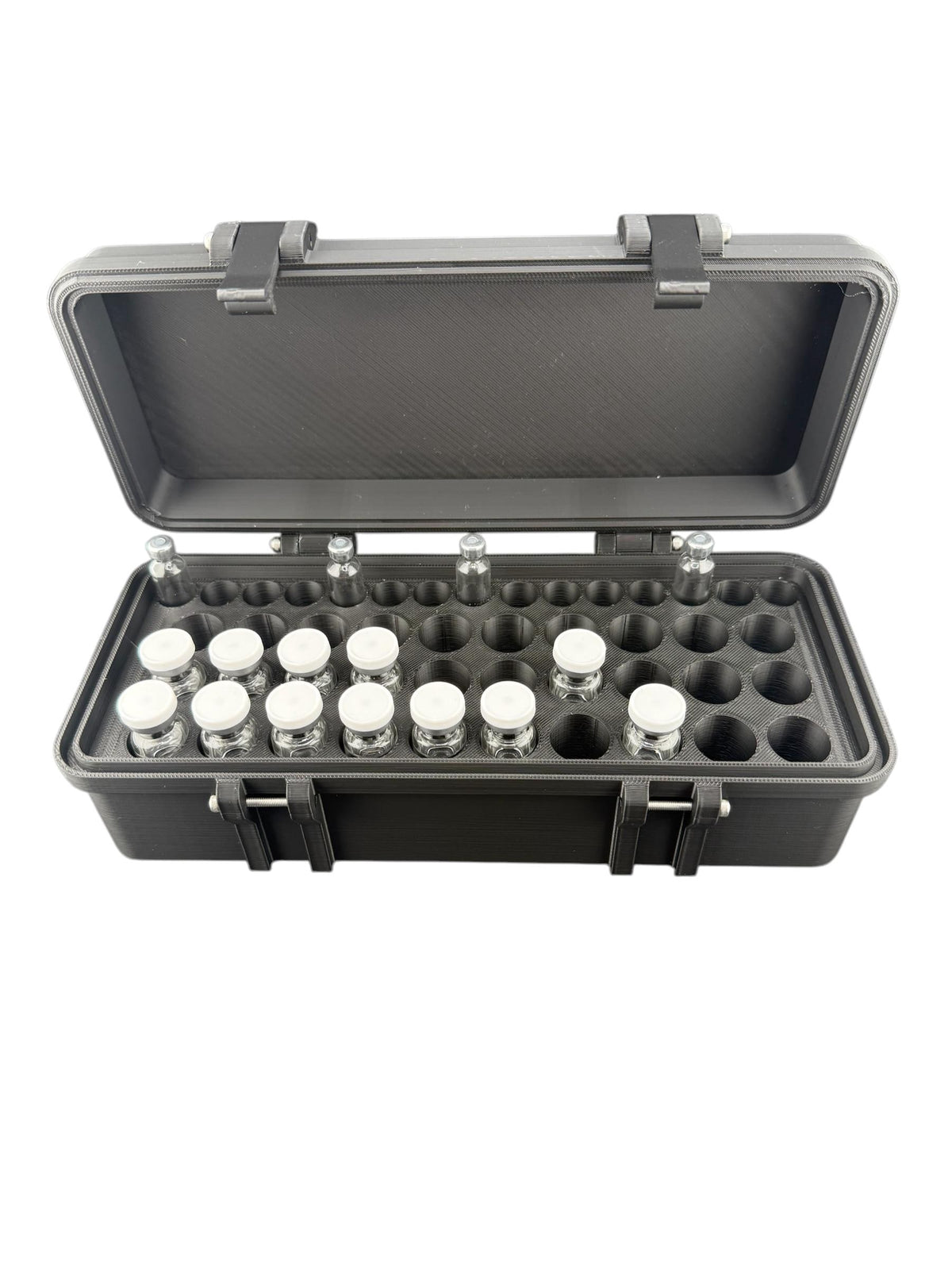 Peptide Vial & Pen Cartridge Storage Case Holder – Holds 15x3ml Cartridges and 30x3ml Peptides Vials