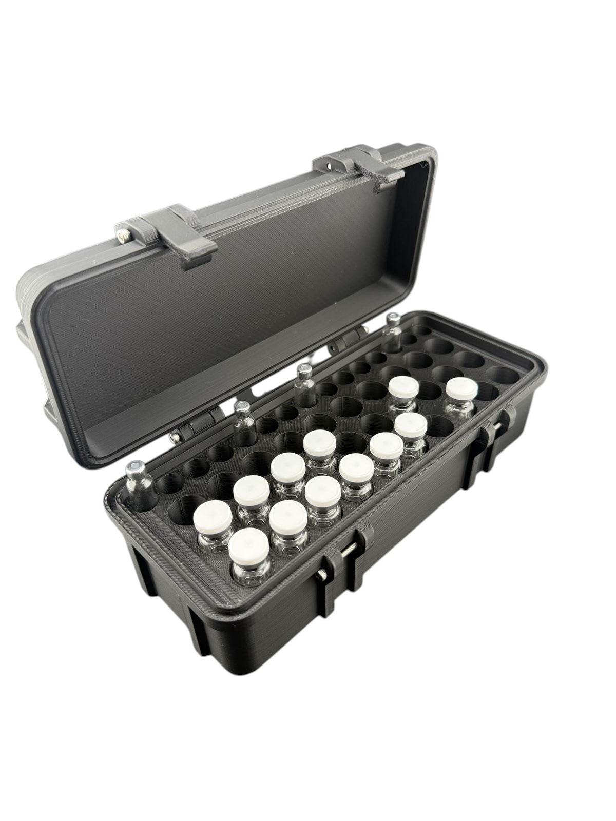 Peptide Vial & Pen Cartridge Storage Case Holder – Holds 15x3ml Cartridges and 30x3ml Peptides Vials