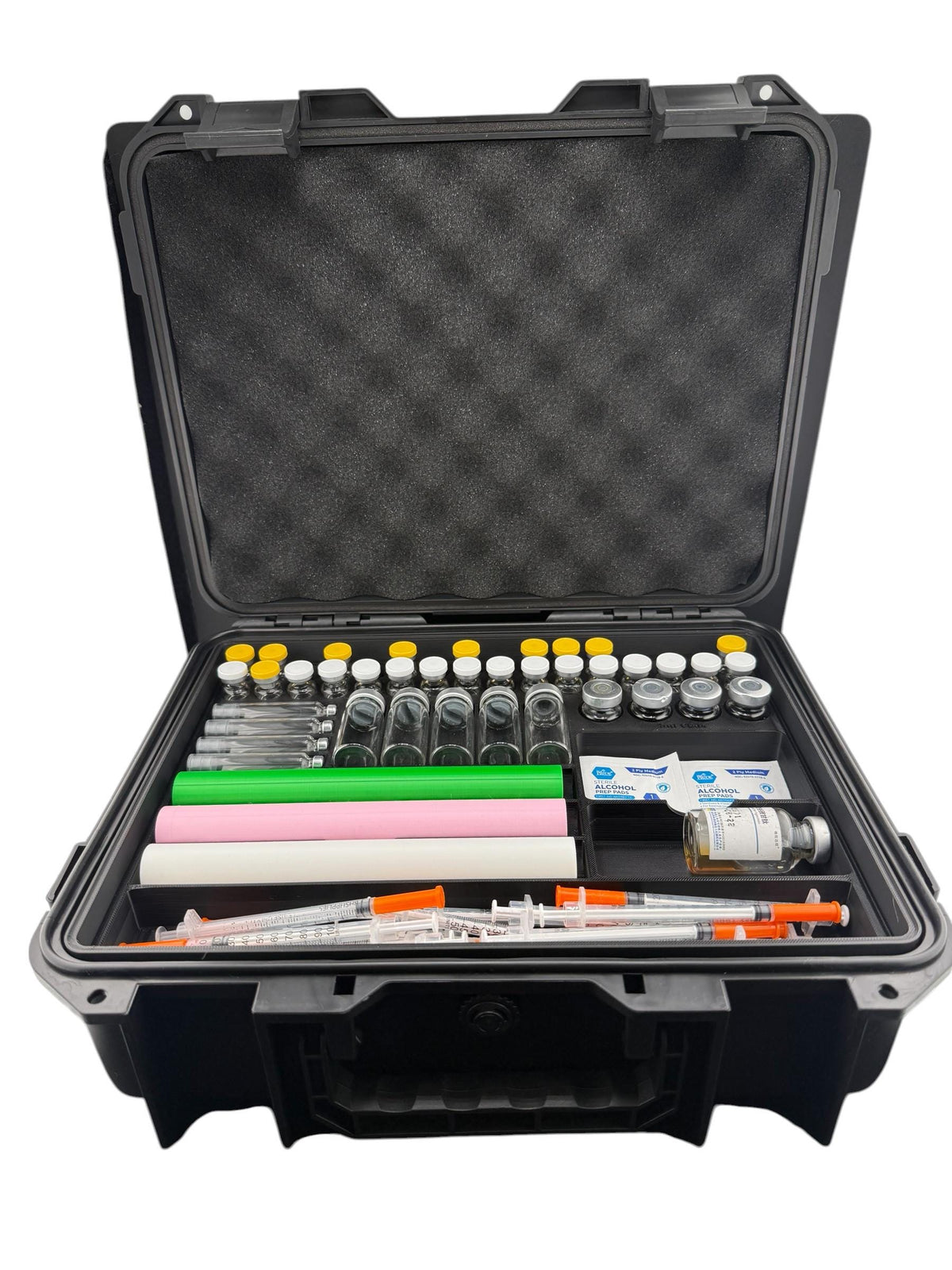 Peptide & Vial Storage Case Organizer – Pen And Cartridge Case Holder, Large Capacity Multiple Vials, Syringes and Supplies
