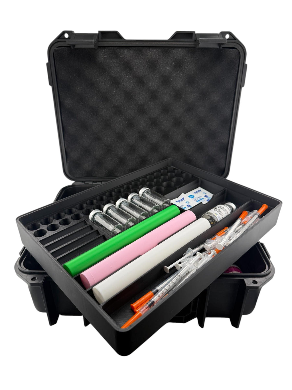 Peptide & Vial Storage Case Organizer – Pen And Cartridge Case Holder, Large Capacity Multiple Vials, Syringes and Supplies