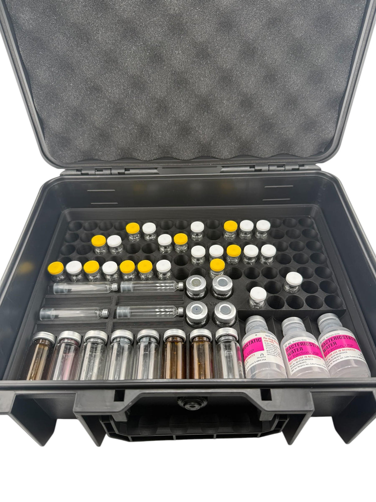 Peptide & Vial Storage Case Organizer – Pen And Cartridge Case Holder, Large Capacity Multiple Vials, Syringes and Supplies