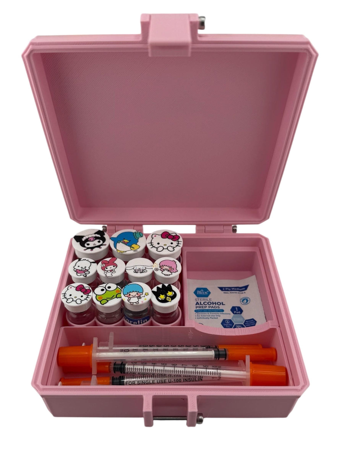 Peptide case, vial organizer for 3ml and 5ml vials Sanrio Theme