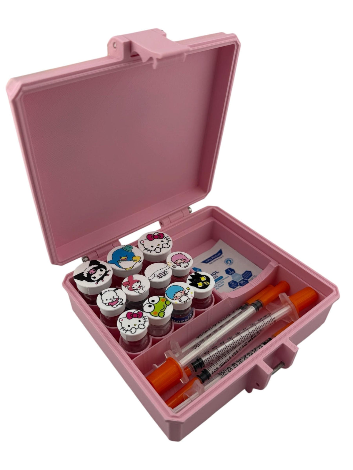 Peptide case, vial organizer for 3ml and 5ml vials Sanrio Theme