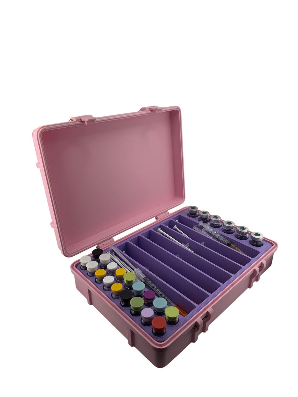 Prefilled Syringe Storage Case | 7 Slot Organizer | 3ml 5ml 10ml Vial Holder | Peptide Storage Box