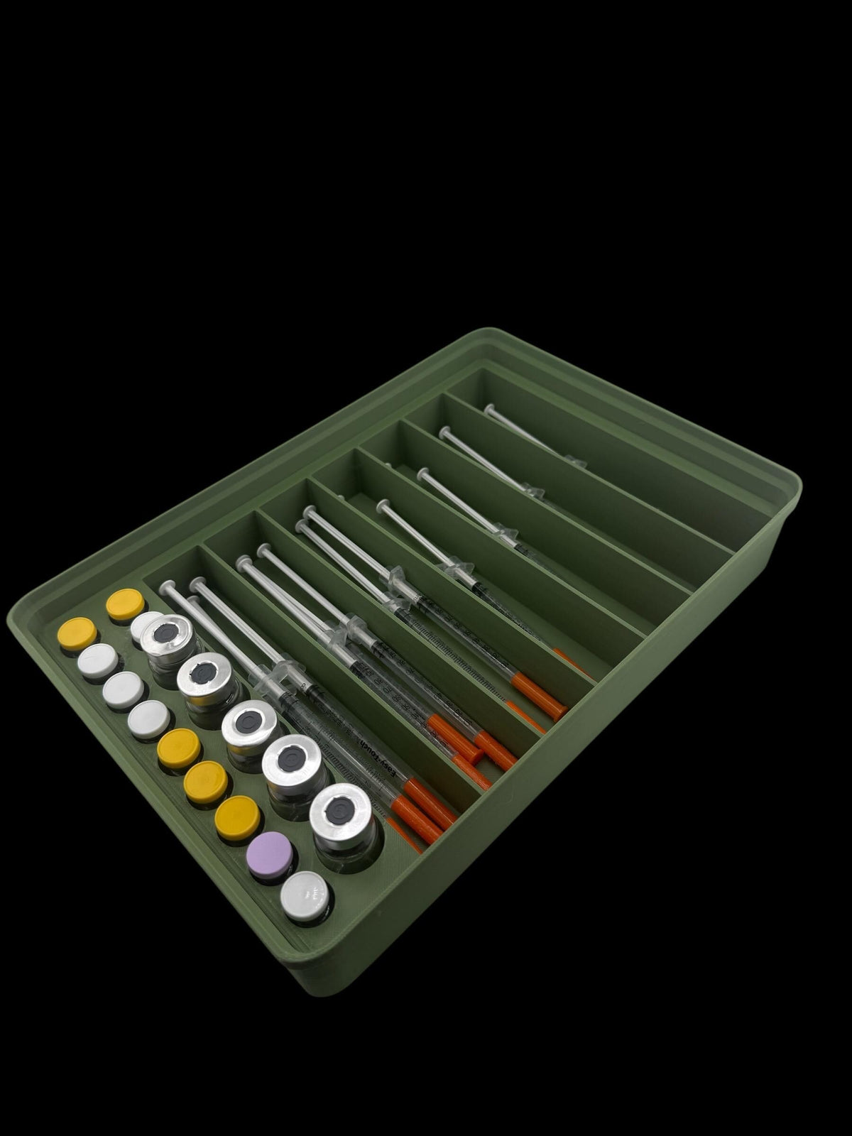 Peptide Vial Case, Preloaded Syringe Holder, Storage Organizer