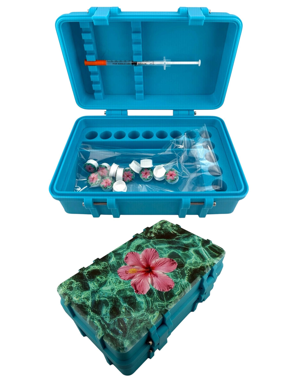 Peptides  vialcase storage organizer and preloaded syringe holder