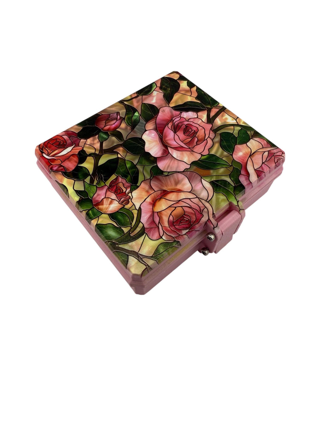Peptides travel case, vials organizer for 3ml and 5ml vials Rose Theme