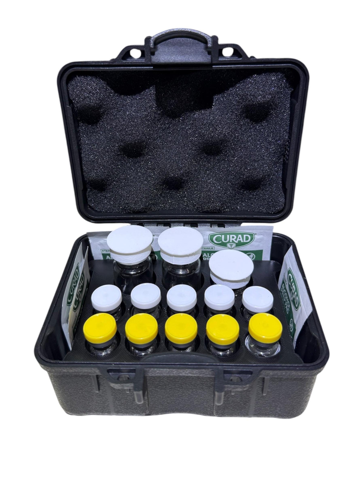 Peptide case Storage Box For Travel, vial organizer for 3ml,  5ml and 10ml  vials