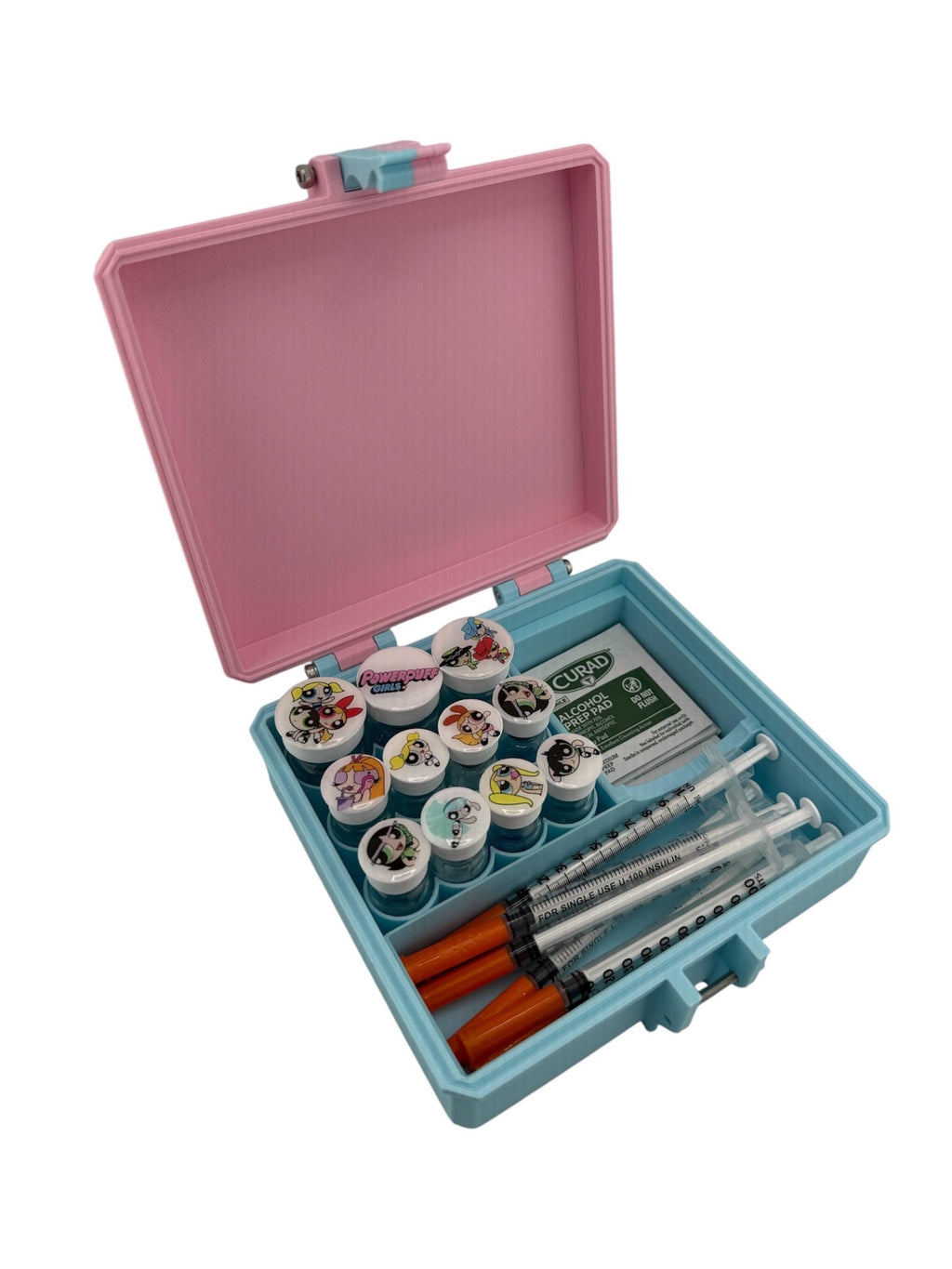 Peptide case, vial organizer for 3ml and 5ml vials Powerpuff GirlsTheme