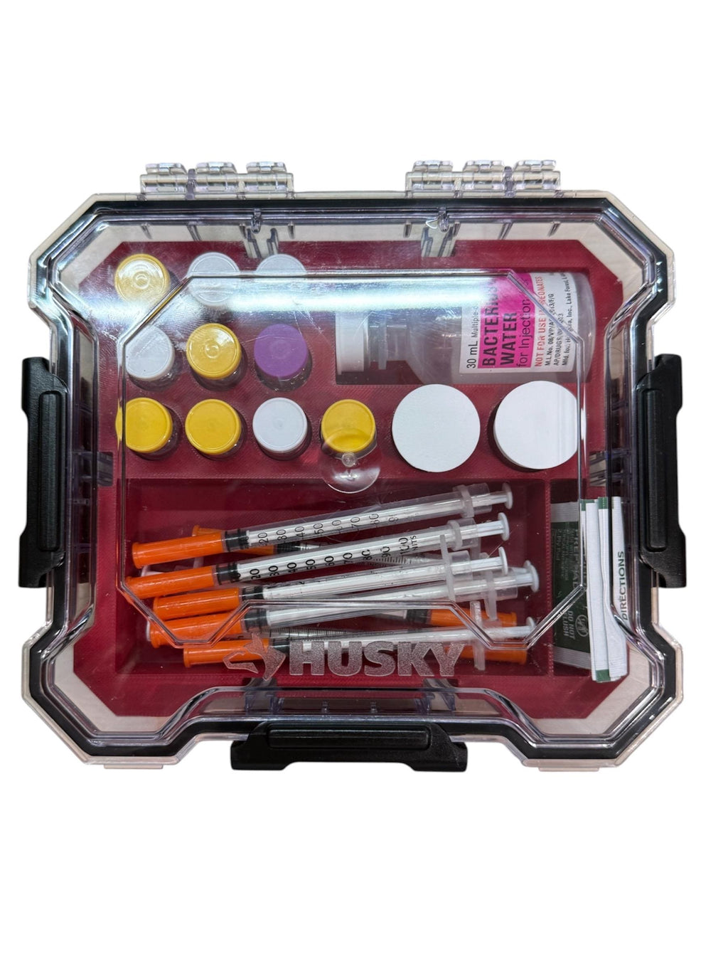 Peptide Case Vial Storage Holder for 3ml 5ml Vials, Syringes, Alcohol Pads