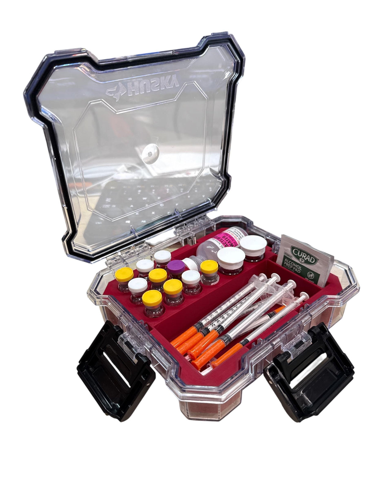 Peptide Case Vial Storage Holder for 3ml 5ml Vials, Syringes, Alcohol Pads