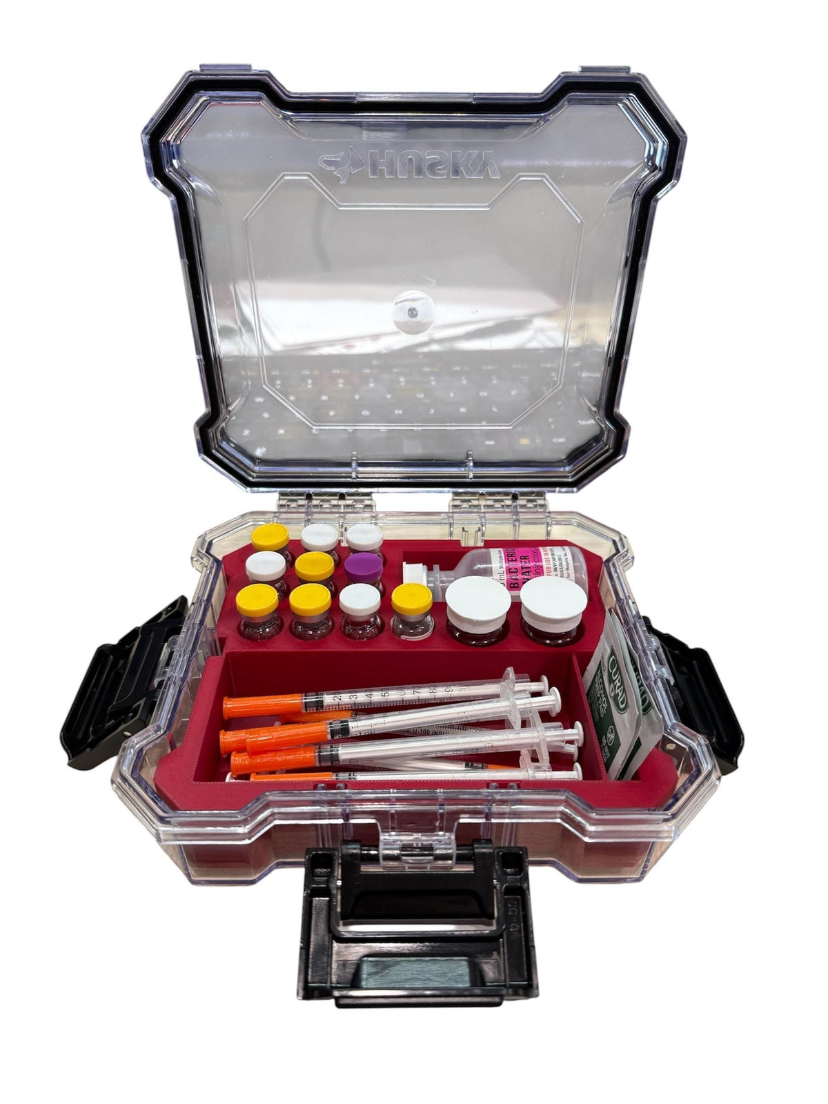 Peptide Case Vial Storage Holder for 3ml 5ml Vials, Syringes, Alcohol Pads
