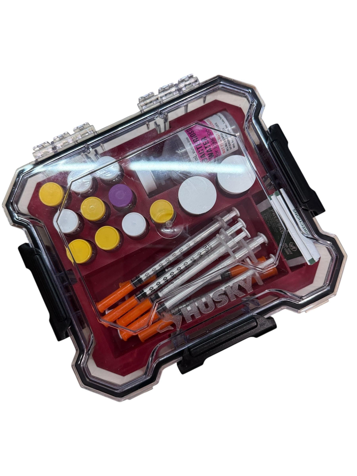 Peptide Case Vial Storage Holder for 3ml 5ml Vials, Syringes, Alcohol Pads